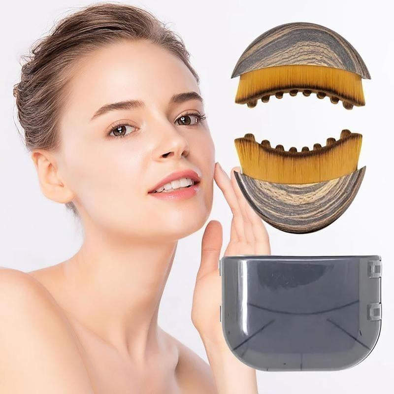 Lymphatic Contour Face Brush for Jawline & Chin Sculpting – Dry Brushing Massager for Lymphatic Drainage & Facial Fatigue Relief, Ergonomically Designed to Fit the Skin Precisely (1PCS)