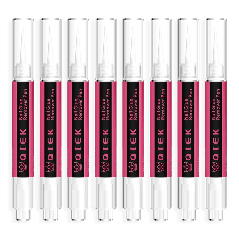 QIEK Nail Glue Remover for Press on Nails, #Effortlessbeauty，2025 Upgraded 2 in 1 Nail Stick & Remover Pen Design, Acetone-Free Not for Gel Polish Base Coat, Quick Gentle Removal Fake Nail Tips Press Ons #Tiktokshoprestock