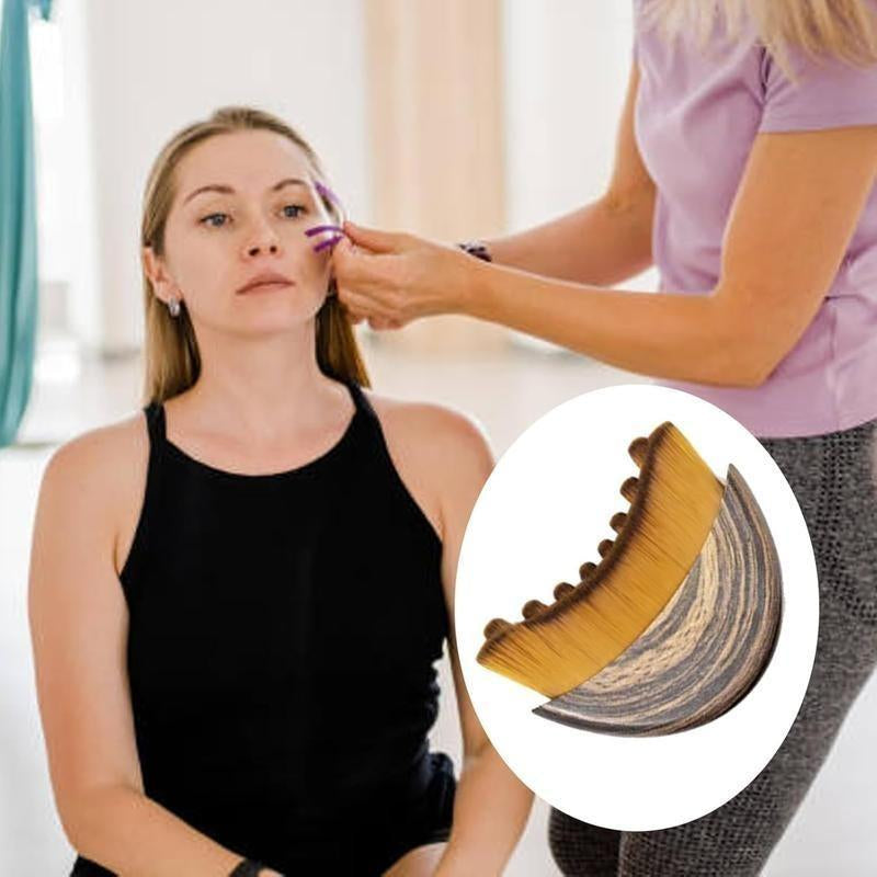 Lymphatic Contour Face Brush for Jawline & Chin Sculpting – Dry Brushing Massager for Lymphatic Drainage & Facial Fatigue Relief, Ergonomically Designed to Fit the Skin Precisely (1PCS)