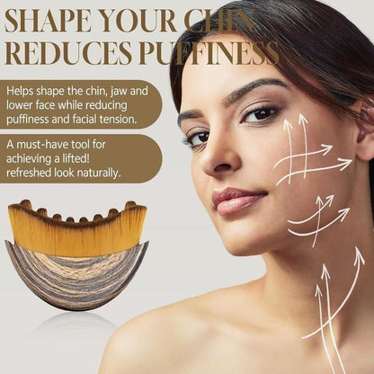 Lymphatic Contour Face Brush for Jawline & Chin Sculpting – Dry Brushing Massager for Lymphatic Drainage & Facial Fatigue Relief, Ergonomically Designed to Fit the Skin Precisely (1PCS)
